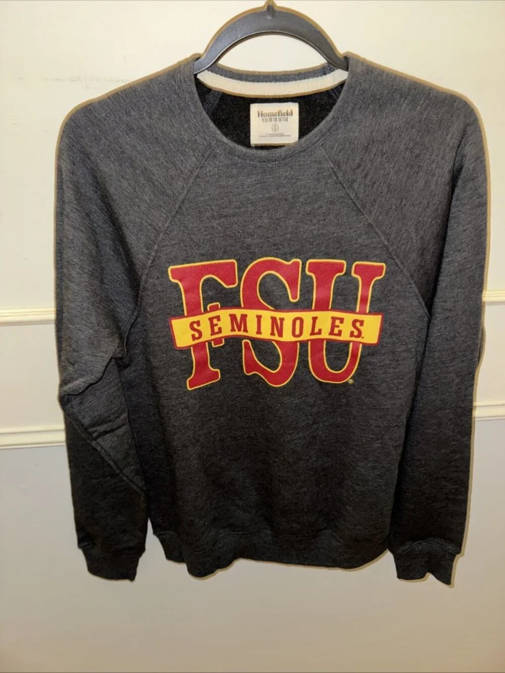 Florida State Seminoles FSU Gray Graphic Homefield Crewneck Sweatshirt Size S